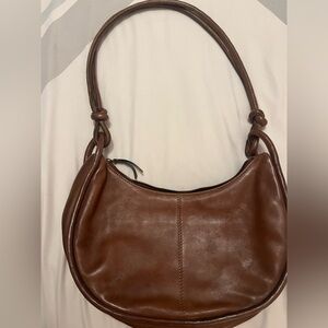Leather Crescent Shoulder Bag